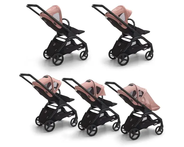 Capotina cu extensie plasa insecte Bugaboo Dragonfly morning pink