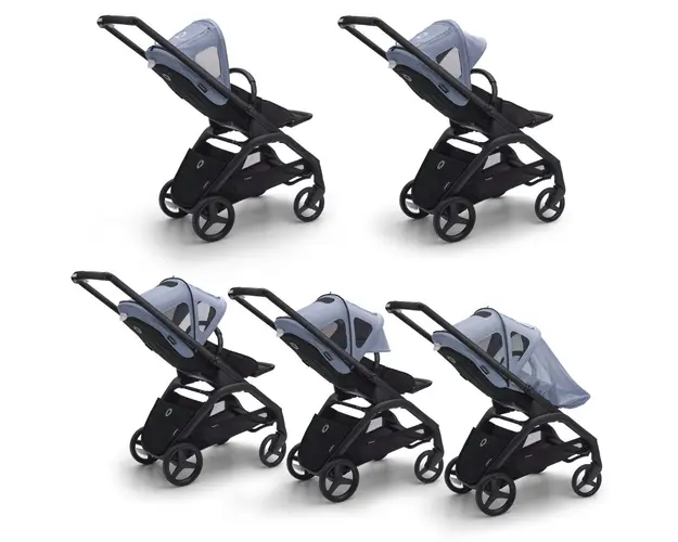 Capotina cu extensie plasa insecte Bugaboo Dragonfly seaside blue