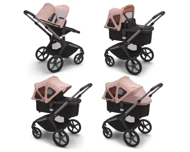 Capotina cu extensie plasa insecte Bugaboo Fox 5 Fox Cub Lynx morning pink