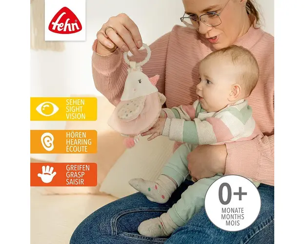 Carticica din plus pentru bebelusi Pasare pastel