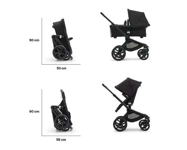 Carucior 2 in 1 Bugaboo Fox 5 black grey melange