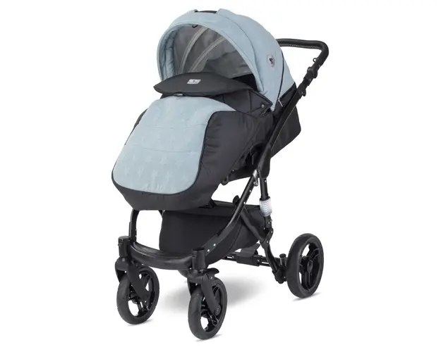 Carucior 2 in 1 Rimini Premium Silver Blue Stars
