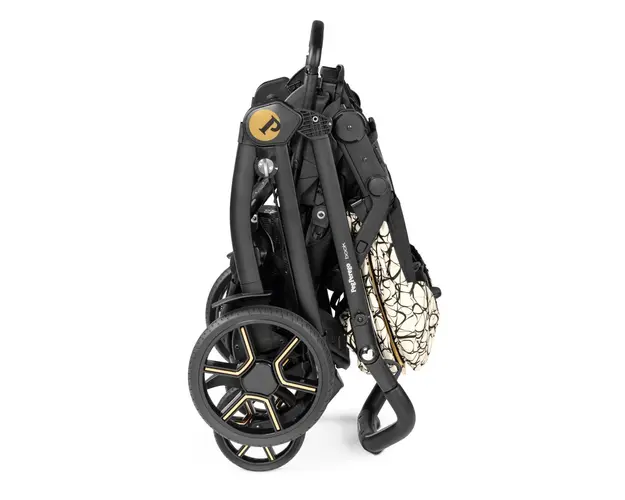 Carucior 3 in 1 Peg Perego Book SLK 0 - 22 kg Graphic Gold negru bej i-Size