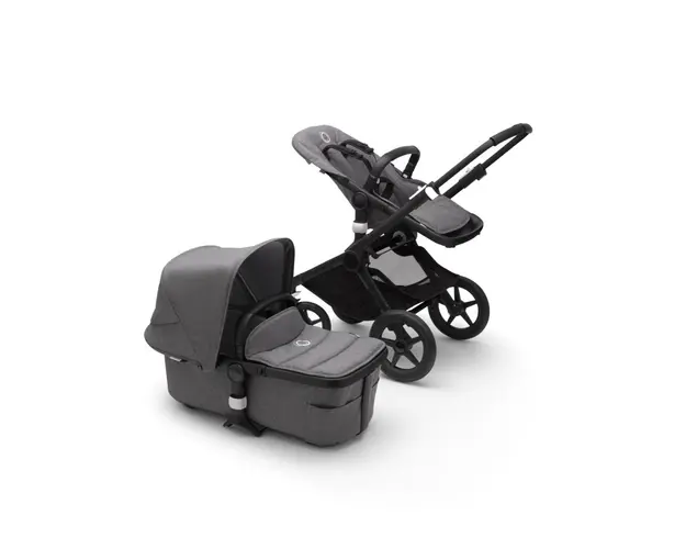 Carucior 2 in 1 Bugaboo Fox 2 Complete black grey melange