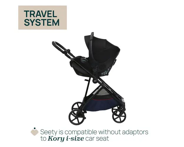 Carucior copii 3 in 1 Chicco Seety Oxford blue