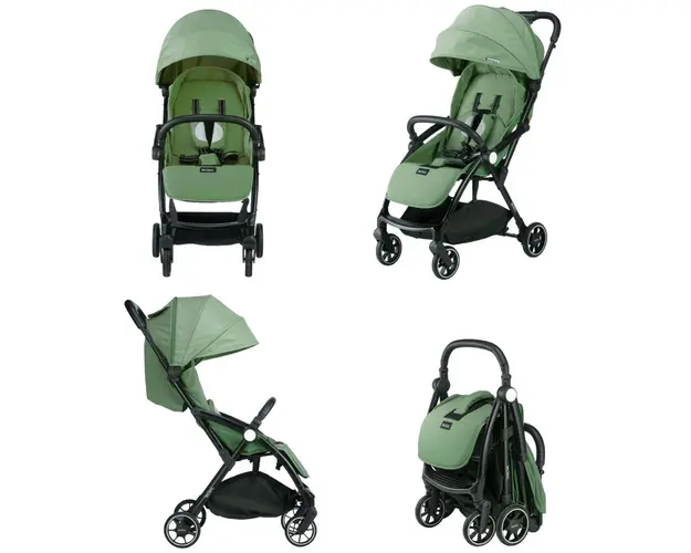 Carucior Leclerc Magic Fold Plus 2 in 1 green