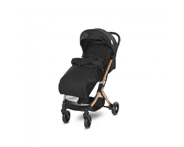 Carucior Fiorano cu husa de picioare inclusa si maner de transport tip troller Black