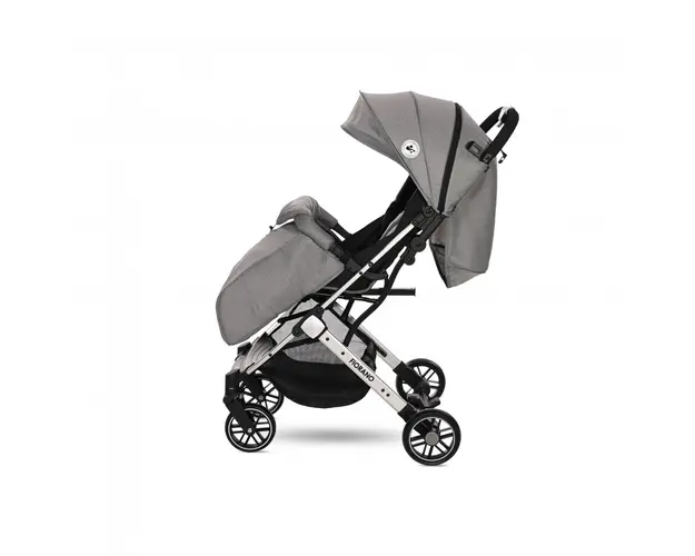 Carucior Fiorano cu husa de picioare inclusa si maner de transport tip troller Dolphin Grey