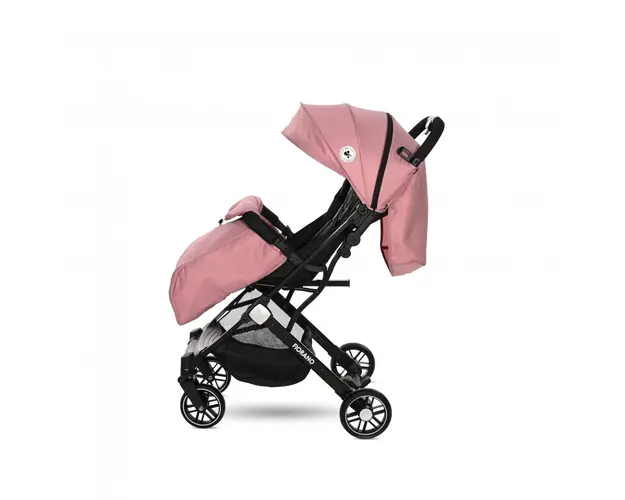 Carucior Fiorano cu husa de picioare inclusa si maner de transport tip troller Rose Quartz