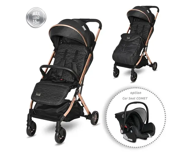 Carucior pentru nou-nascut Myla tip troller black