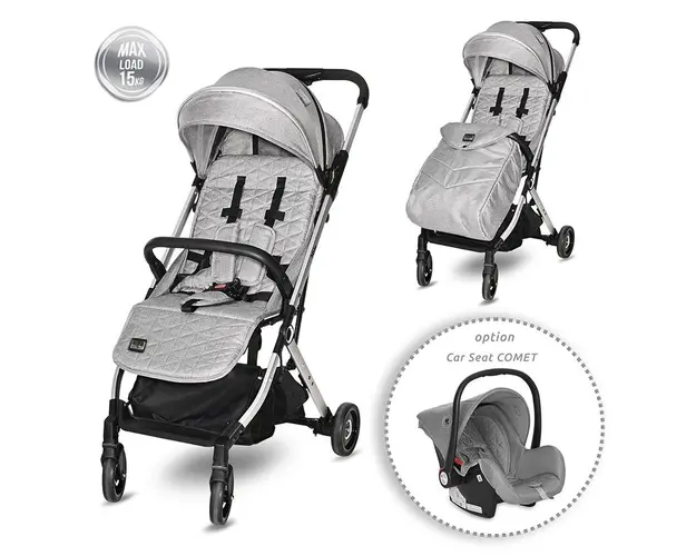 Carucior pentru nou-nascut Myla tip troller grey black