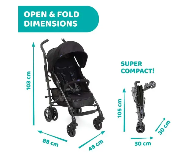 Carucior sport Chicco Liteway Basic Jet black