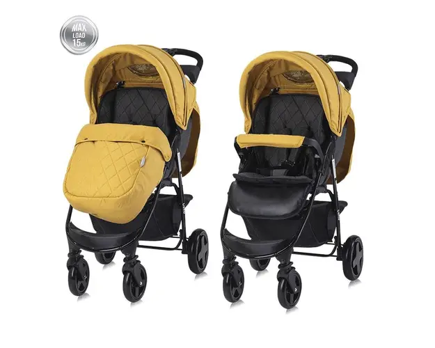 Carucior sport Olivia cu husa de picioare Lemon Curry
