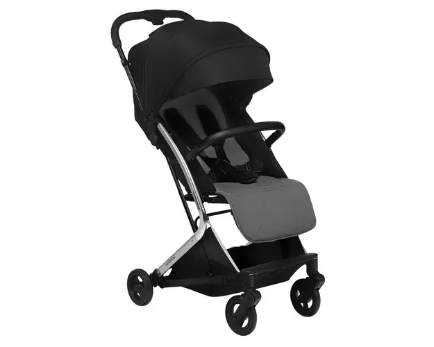 Carucior sport pliabil Skiddou ultracompact pentru calatorii Mikkeli Onyx Negru