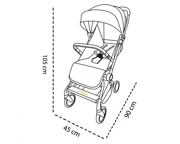 Carucior sport pliabil ultracompact pentru calatorii Espoo+ Evening Shadow Skiddou Gri inchis