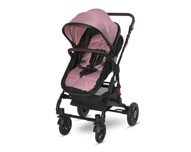 Carucior transformabil Alba Premium set adaptori pentru cosulet auto inclus Pink