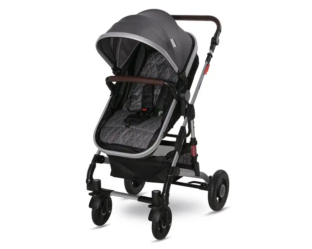 Carucior transformabil Alba Premium set adaptori pentru cosulet auto inclus Steel Grey