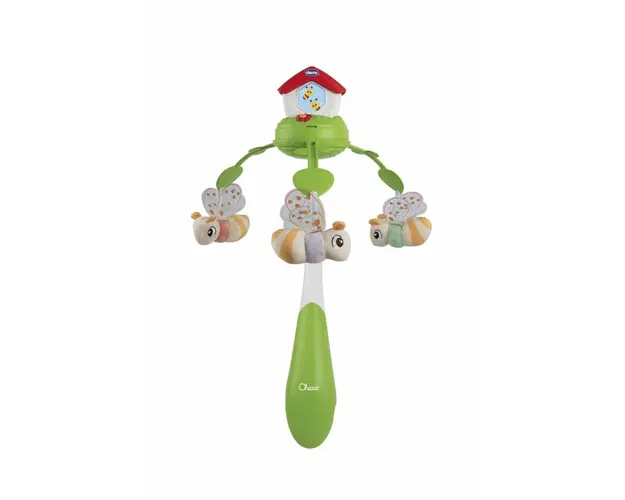 Carusel muzical 3 in 1 Chicco Stupul albinutelor cu proiectie 0 luni+