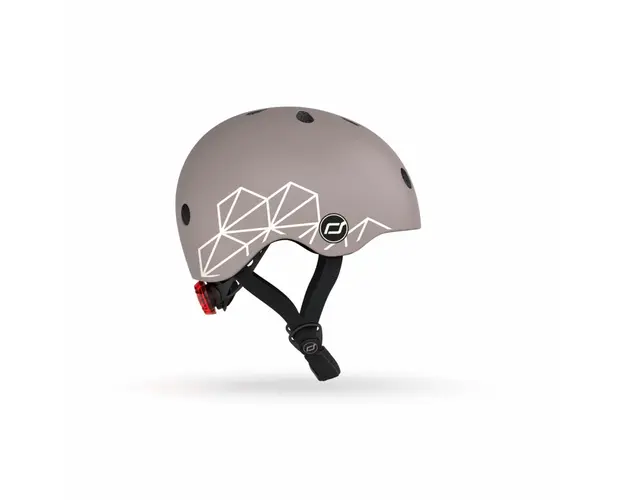 Casca de protectie pentru copii sistem de reglare magnetic cu led XXS-S 45-51 cm 1 an+ Brown Lines Scoot Ride