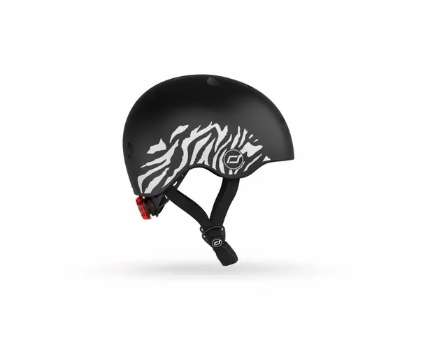 Casca de protectie pentru copii sistem de reglare magnetic cu led XXS-S 45-51 cm 1 an+ Zebra Scoot Ride