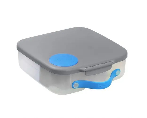 Caserola compartimentata Lunchbox b.box gri cu albastru