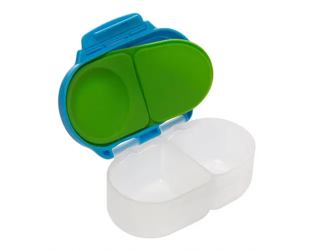 Caserola compartimentata Snackbox B.Box albastru cu verde