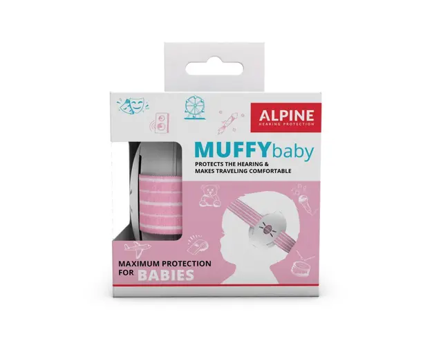 Casti antifonice pentru bebelusi Alpine Muffy Baby Pink ALP24951