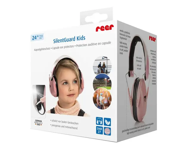 Casti antifonice pentru copii Reer SNR 27 SilentGuard Kids roz