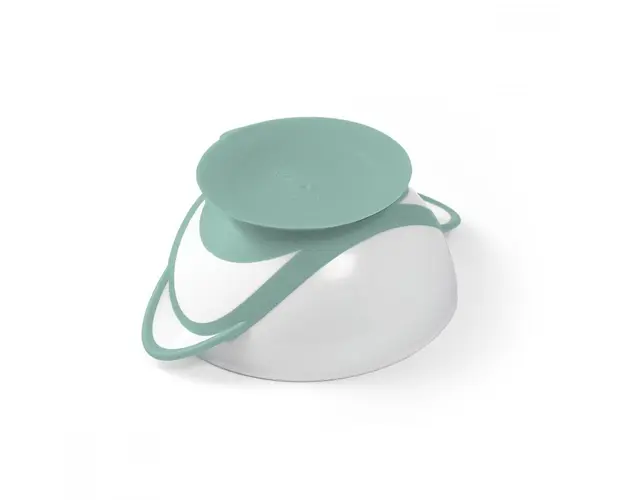 Castron cu ventuza si lingura Baby Ono Mint