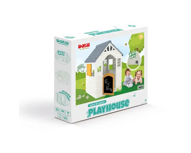 Casuta pentru copii cu usa pentru animale pastel