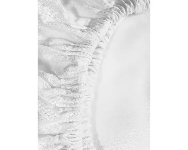 Cearceaf alb KidsDecor cu elastic din bumbac 70 x 140 cm