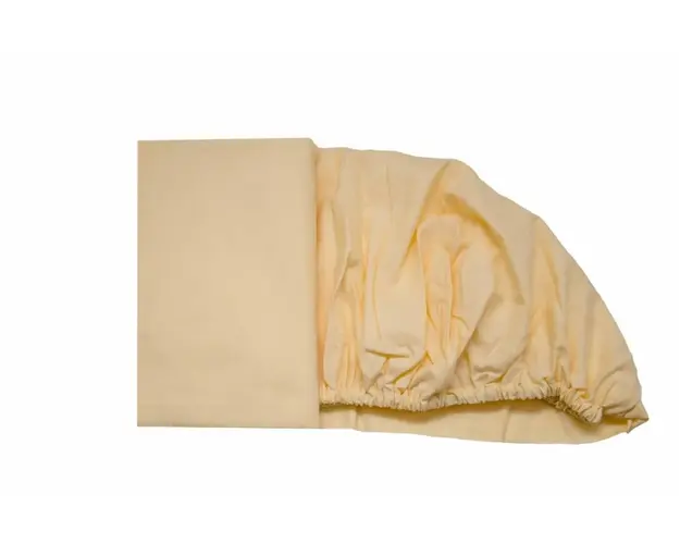 Cearceaf cappuccino patut bebelus 60x120 cm cu elastic din bumbac