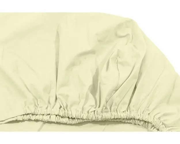 Cearceaf crem KidsDecor cu elastic din bumbac 70 x 140 cm