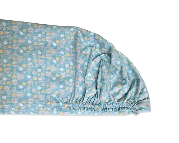 Cearceaf cu elastic 120x70 cm Bubble Blue