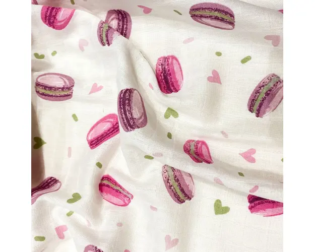 Set 2 cearceafuri din muselina Kreis 120x160cm macarons