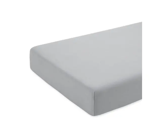 Cearceaf gri KidsDecor cu elastic din bumbac 70 x 120 cm