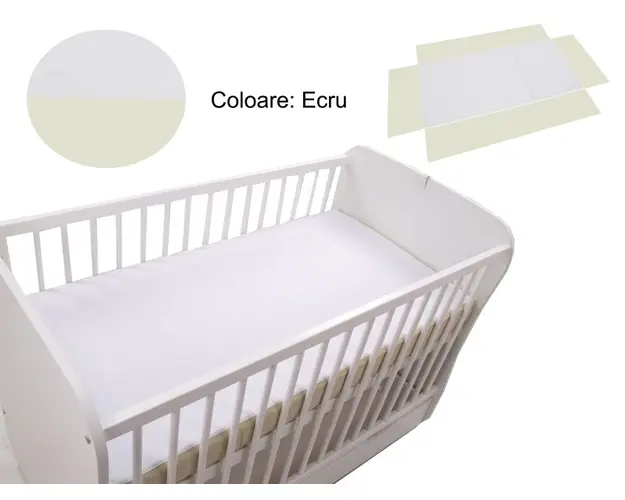 Cearceaf Klups fara elastic Ecru 120x60