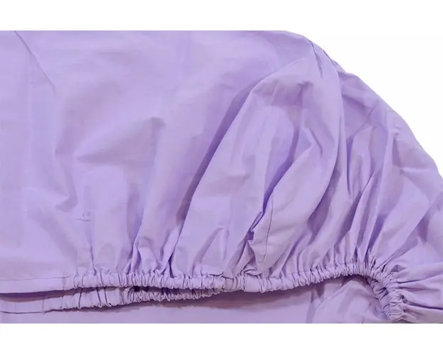 Cearceaf mov KidsDecor cu elastic din bumbac 70 x 140 cm