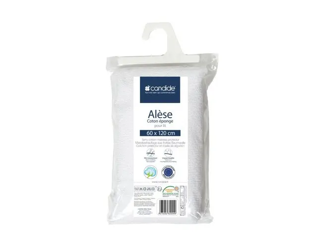 Cearceaf impermeabil Candide din bumbac plusat pentru saltea 70x140 cm