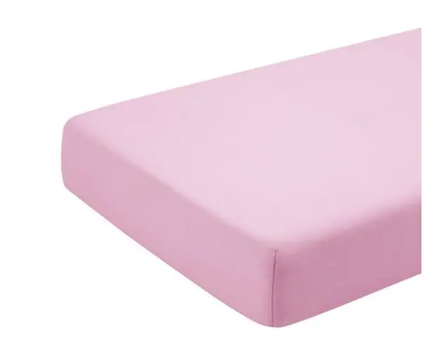 Cearceaf roz KidsDecor cu elastic din bumbac 70x110 cm