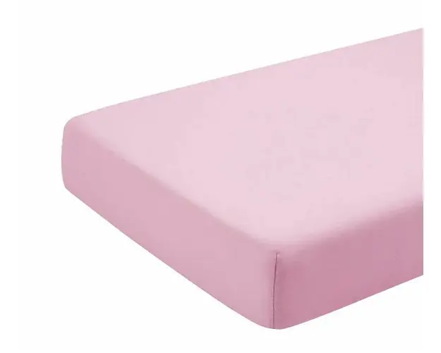 Cearceaf roz KidsDecor cu elastic din bumbac 60 x 85 cm