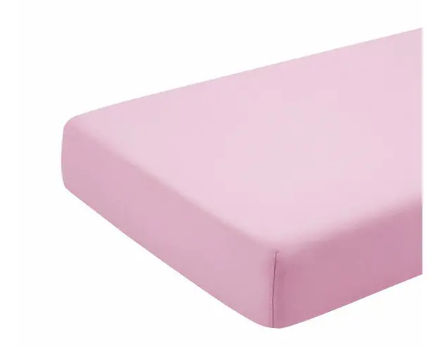 Cearceaf roz KidsDecor cu elastic din bumbac 70 x 140 cm