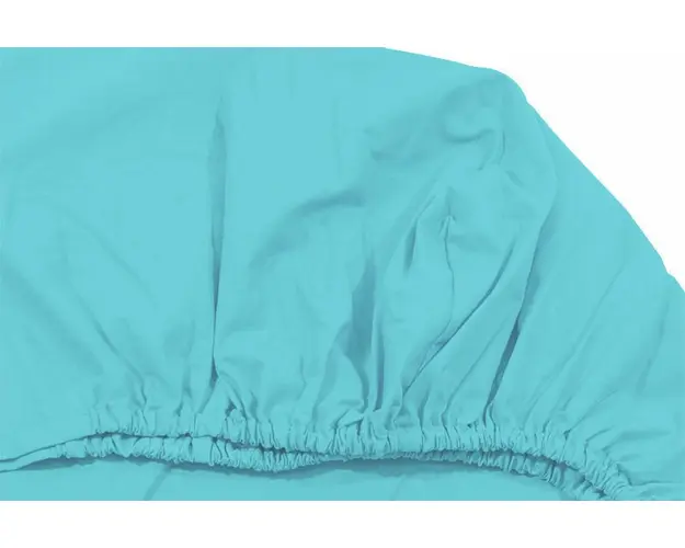 Cearceaf turcoaz KidsDecor cu elastic din bumbac 70 x 140 cm
