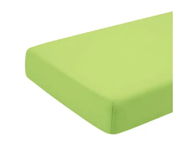 Cearceaf verde KidsDecor cu elastic din bumbac 70x110 cm