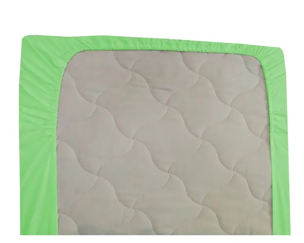 Cearceaf verde KidsDecor cu elastic din bumbac 60 x 85 cm
