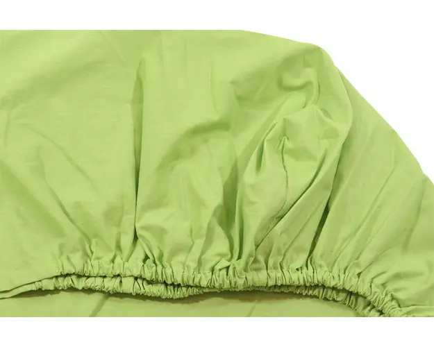 Cearceaf verde KidsDecor cu elastic din bumbac 120x200 cm