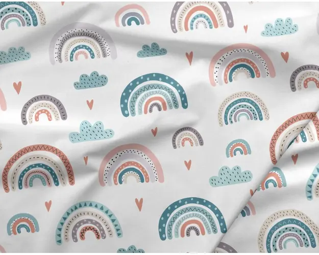 Cearsaf pentru patut din bumbac model curcubee 120x60 cm