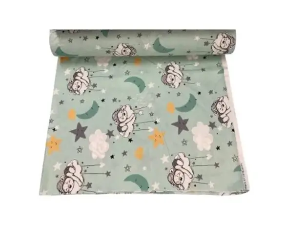 Cearsaf cu elastic pe colt 120x60 cm Ursuleti vernil