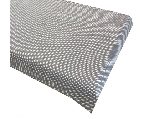 Cearsaf cu elastic pe colt 140x70 cm Buline albe pe gri