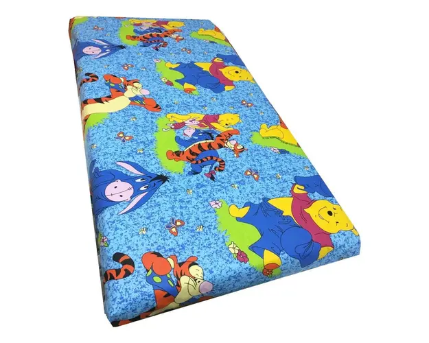 Cearsaf cu elastic pe colt 140x70 cm Distractie cu Aiurila albastru
